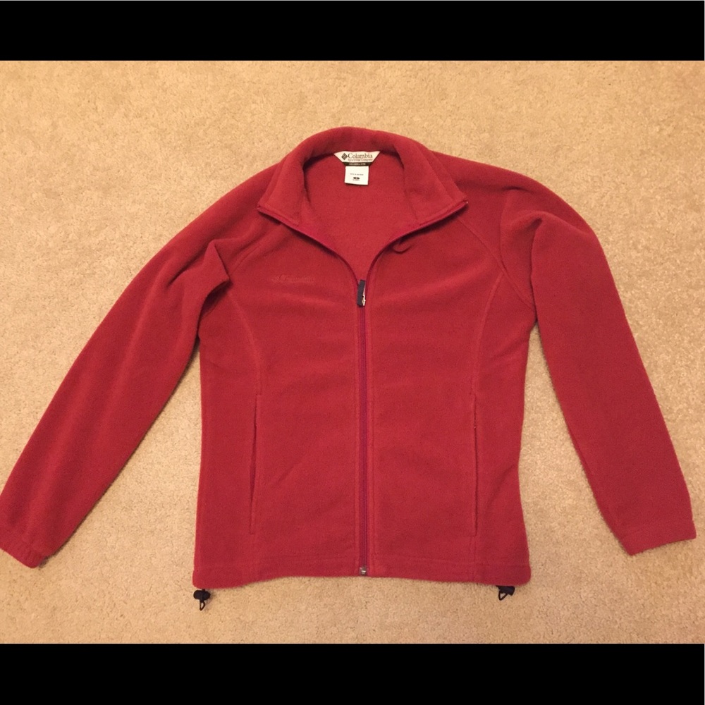 Red Columbia Zip-Up Fleece